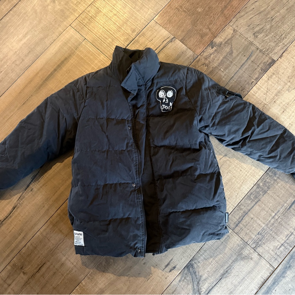 Boys Nununu winter coat black size 8-9